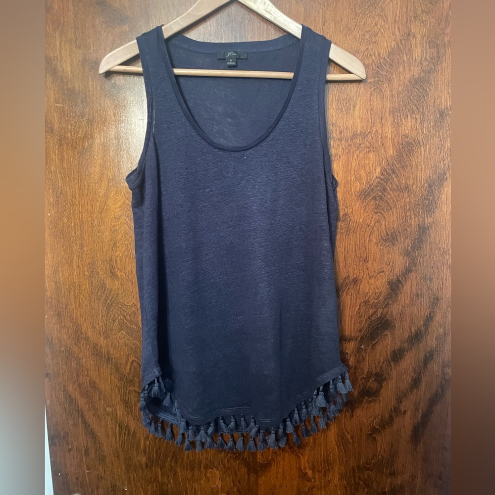 J.Crew Tassel Hem Tank Top